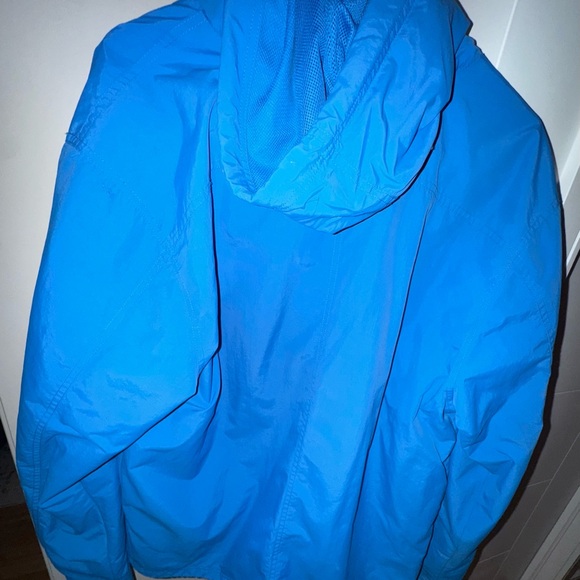 Nixon Blue Windbreaker with Neon Zipper and Stand-Up Collar - Picture 3 of 3